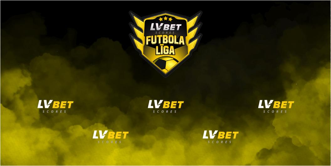 Logo LVbet na tle wydarzenia sportowego w Łotwie, podkreślające zaangażowanie marki w sponsoring sportowy